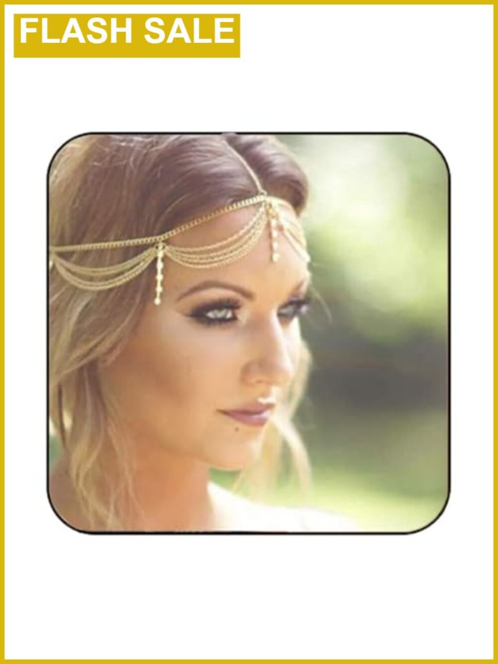 1920s Rhinestone Head Chain Headband Adjustable Costume Accessory